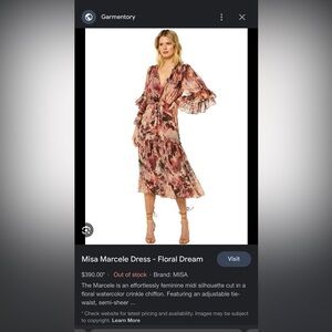 MISA Los Angeles Marcelle dress, size XS in Floradream